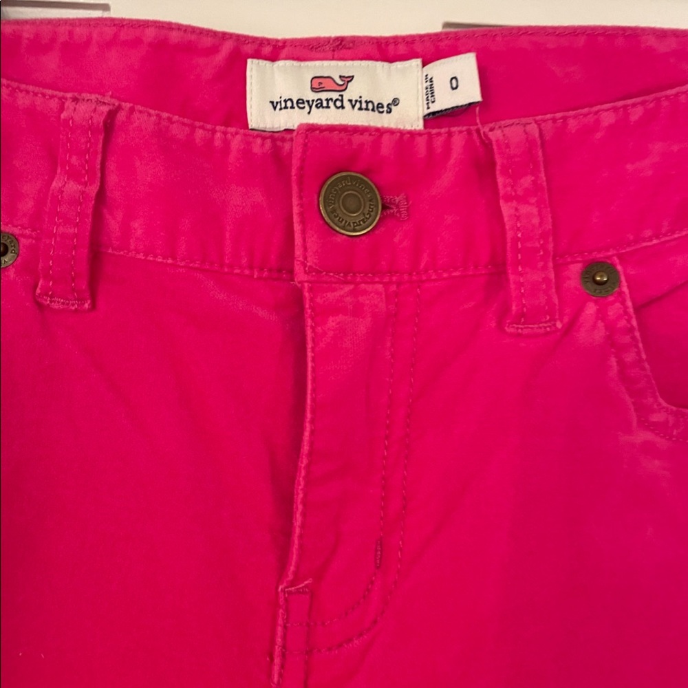 Vineyard vine hot pink velvet pants